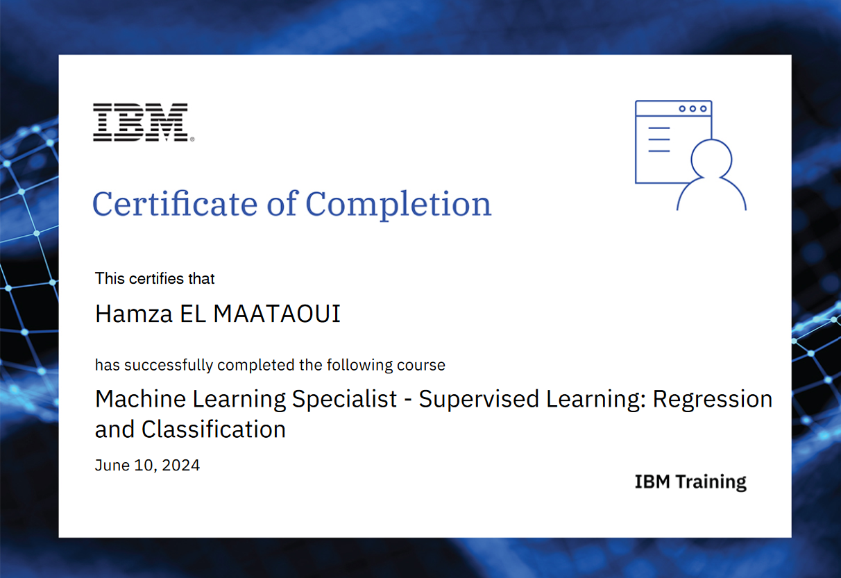 IBM ML Certificate